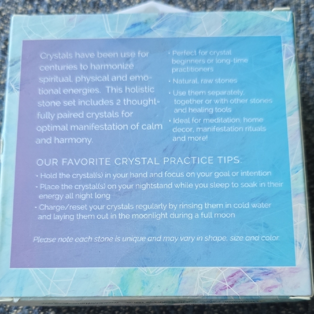 Calm Stone Set - Amethyst & Quartz - Picture 2 of 9